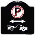 Signmission No Parking Tow Away Zone W/ Graphic Heavy-Gauge Aluminum Sign, 18" x 18", BW-1818-23793 A-DES-BW-1818-23793